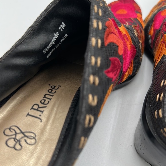 J. Reneé Stampede floral embroidered mules, size 7M - Picture 5 of 9